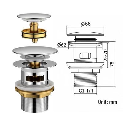 Universal Basin Pop-Up Drain
