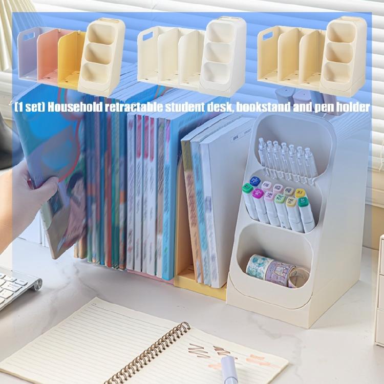Modern Expandable Pen Organizer Compact Design Desktop Bookends For Students Professionals
