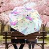 1PC Unicorn Flowers Umbrella-8-Rib Reinforced Portable Folding Travel Suitable for All Seasons Outdoor Daily Use  -J0322