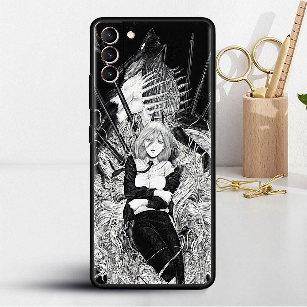 Case For Samsung Galaxy S22 S20 Ultra S21 FE S10 S9 Plus Note 20 10 Lite 9 Soft Phone Cover Shell Chainsaw Man Cool
