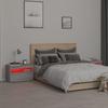 Vidaxl LED Nightstands, 2 Pcs., Sonoma Oak Grey, 60X35X40 Cm