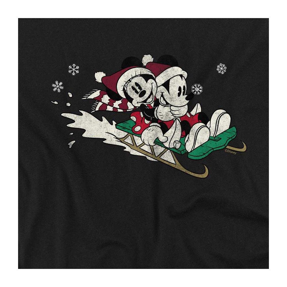 Disney Childrens/Kids Sledding For Christmas Mickey & Minnie Mouse Sweatshirt