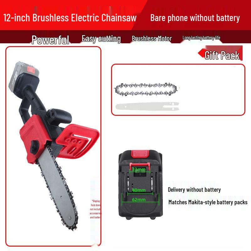 Compact Lithium Battery Handheld Electric Chainsaw - Rechargeable Tree Felling Tool with Large Capacity