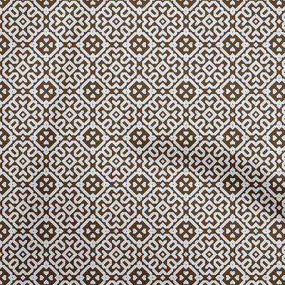 Cotton Flex Brown Fabric Block Diy Clothing Quilting Fabric Print Fabric By Yard 40 Inch