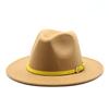 Men'S And Women'S Woolen Top Hats, Flat-Brimmed Big-Eave Hats, Jazz Hats, Felt Hats.