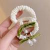 Fresh Lily of the Valley Hair Tie - Large Bowknot Elastic Band for Mori Girl Hairstyles