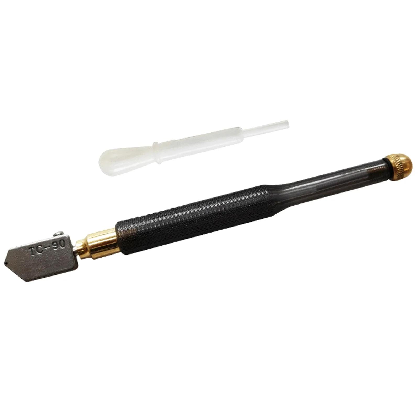 

TC-90 Glass Cutter Diamond Cutter Head Steel Blade Straight Cutting Self-oiling 2-8mm Anti-skid Handle for Manual Tool Cutting