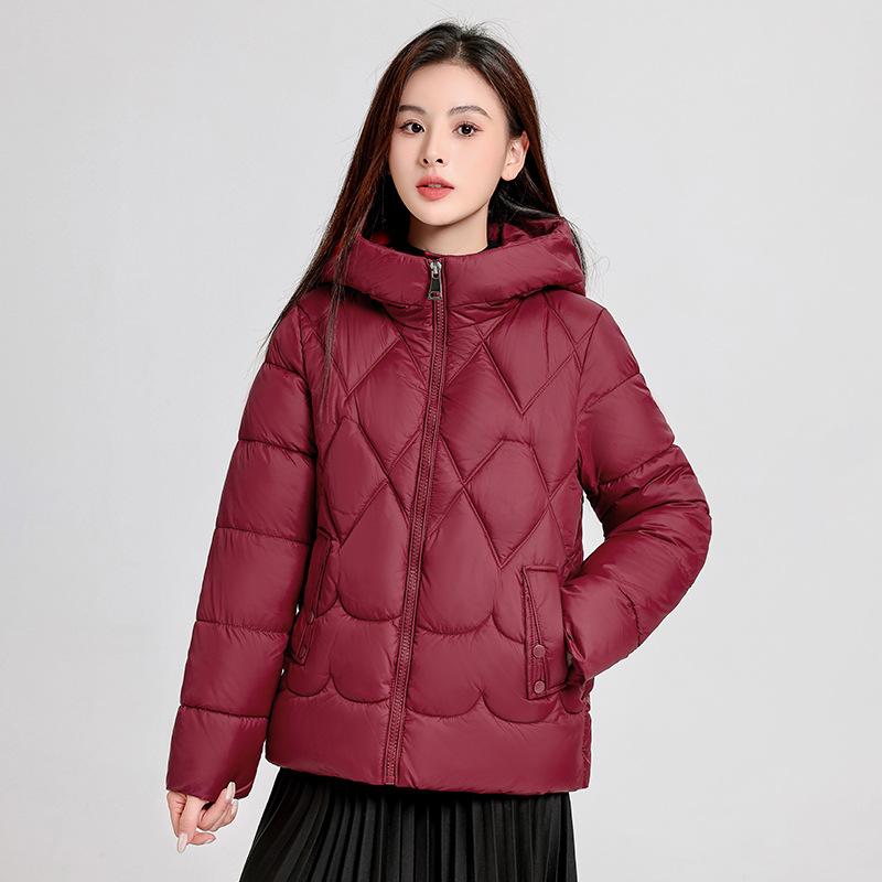 Down cotton jacket women's loose plus size cotton jacket 2025 winter padded jacket short coat
