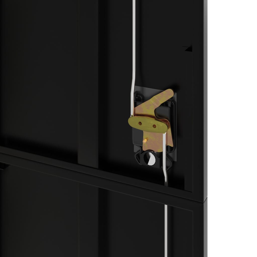 Filing Cabinet Black 90x40x200 cm Steel