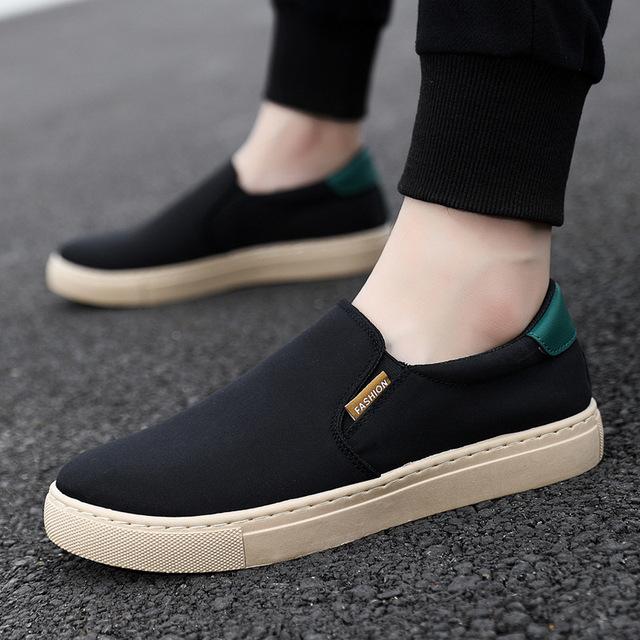 Nya Herr Canvas Skor Komfort Herr Sneakers Casual Flats Loafers Sommar Herr Körskor Andningsbara Promenadskor 48