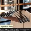 Beech Wood Non-Slip Clothes Hanger - Solid Wooden Hanger for Drying, Adult Clothing Storage, and No-Trace Hanging.