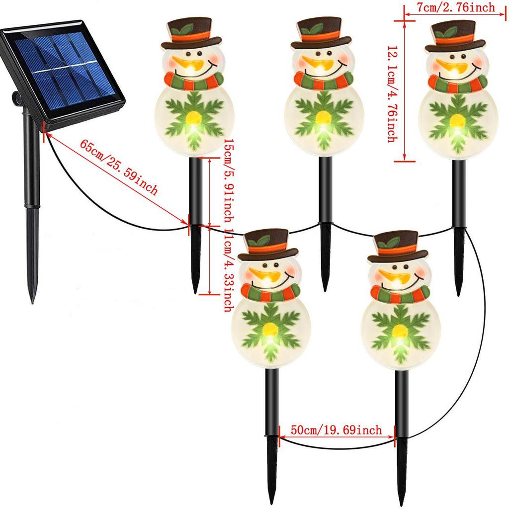 Solar Santa Claus LED Garden Stake Lights for Outdoor Lawn and Courtyard