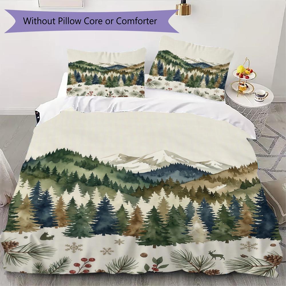 Wreath Decorations Pattern Bedding uilt Set uilt Cover Pillowcase Home Decoration Birthday Gift (1 * duvet cover + 2 * pillowcase without core)_XIA