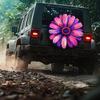 Pink Daisy Print Spare Tire Cover, Universal Wheel Protection for Most Cars SUV Trailer