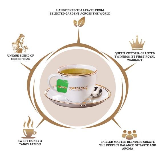 Twinings Tè Verde Limone e Miele, 25 Bustine, Tè Verde, Miele Dolce e Limone Acidulo