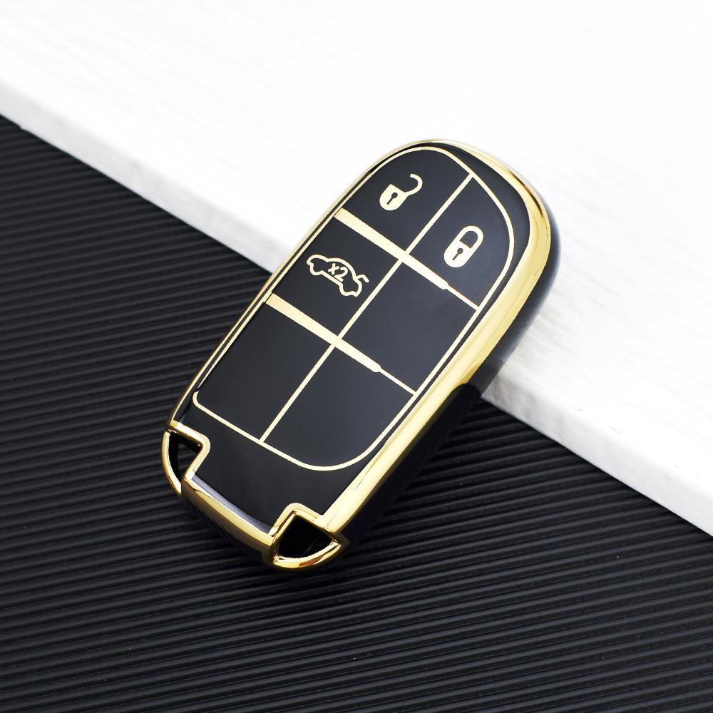 3 Buttons Auto TPU Shell Fob for Jeep Renegade Grand Cherokee Dodge Journey Charger Chrysler 200 300 300C Car Key Case Cover