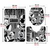 Art the Clown (5) Flannel Toilet 3 Piece Set Soft Bathroom Toilet Seat Cover Non-Slip Bath Rug Home Bathroom Decor