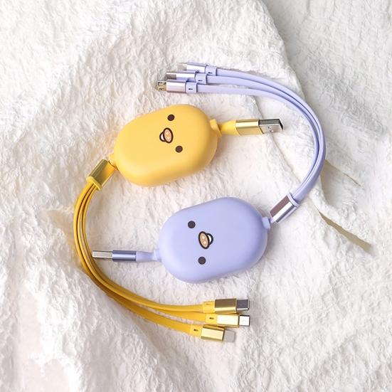 Retractable 3 in 1 Data Wire Charging Cable for Apple/Android/Type-c Connectors