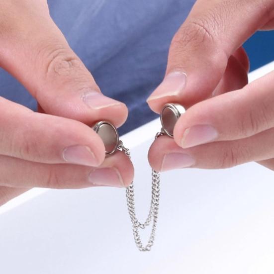 4/8/12 Stück Magnetische Kleidungsbefestigungsclips Hosenbein-Knopf Verstellbare Hosenbein-Clips Nadel Schnelle Hemdverschlüsse