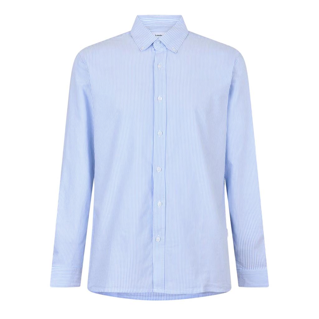 Peter Werth Mens Pinstripe Regular Long-Sleeved Shirt