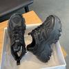 Popular muffin platform dad shoes women's spring and autumn small men increase in height 2025 new silver versatile casual sports shoes