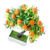 Plastic Artificial Fruit Tree Realistic Fruit Plant Potted Durable Artificial Orange Tree  Indoor