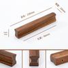 Japanese Minimalist Walnut Handle Solid Wood Cabinet and Wardrobe Drawer Handle