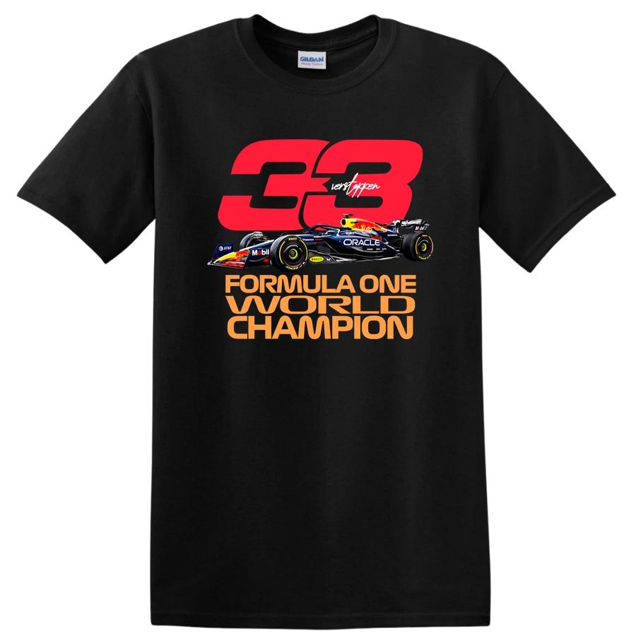 Чемпион Мира Формулы-1 33 Золотая Гоночная Футболка для Фанатов Speedy Tee XXXXL