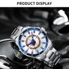 CURREN Stainless Steel Men's Watch Fashion Design Quartz Wristwatch with Date Clock Male Reloj Hombre Watch Men