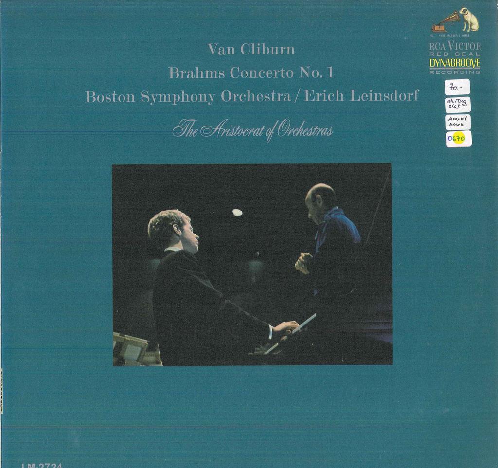 LP Record BRAHMS / VAN CLIBURN, BOSTON SYMPHO - Concerto No. 1 LSC2724 RCA VICTOR US Classical Used