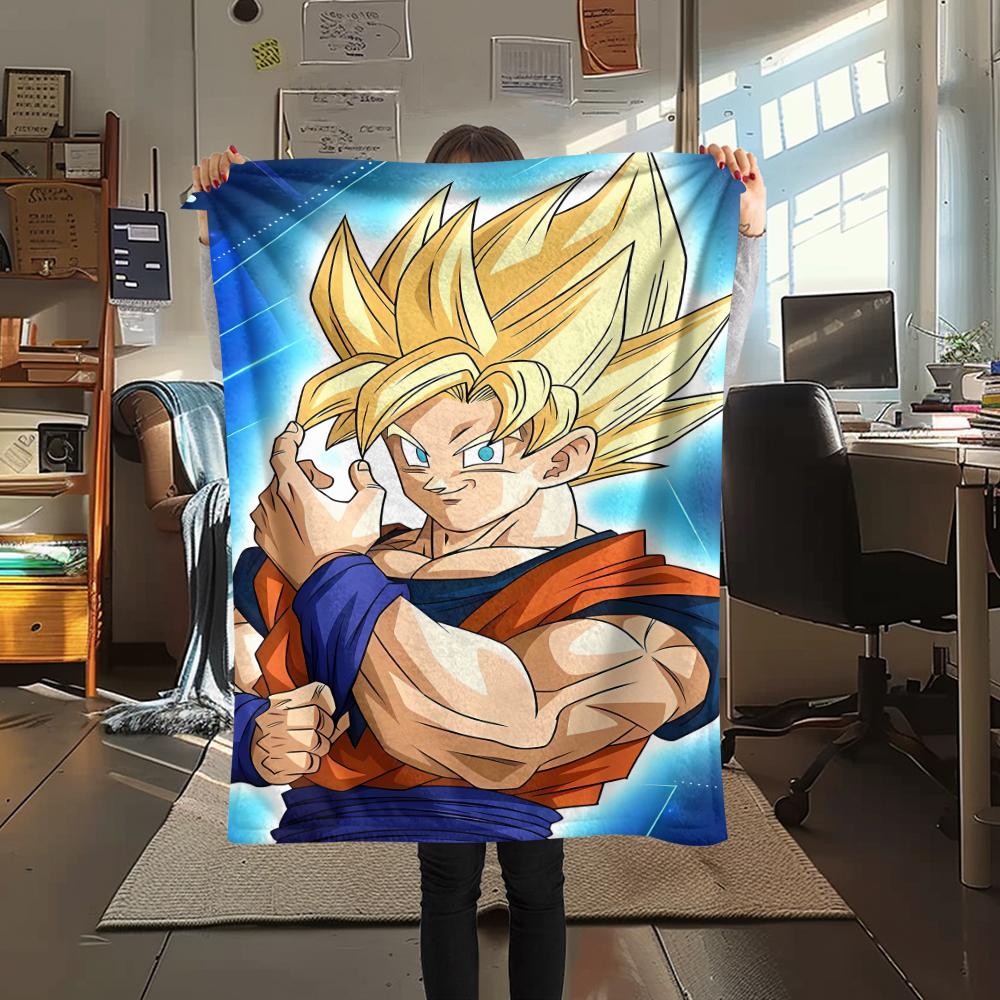 Dragon Ball characters Print Flannel Blanket,High quality Comfortable for All Seasons,Home Decor,Warmth and Comfort,Perfect for Christmas Gifts