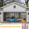 Heavy-Duty Magnetic Garage Door Screen with Weighted Bottom, Auto-Close, Fiberglass Screen Door, Easy Installation, for Two-Car Garages (375x218cm)
