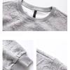 Dimanaf 2025 Nye Pluss Størrelse Vår Hettegensere Dame Langermet Lilla. Lommer Løs Casual Ensfarget Design Basic Topper T-skjorte Ny Pullover