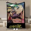 Wirtualny Zespół Rockowy Anime G-Gorillaz Miękkie Kocyki, Koc Grzewczy Komfortowy Koc na Piknik Łóżka Kanapę Domowy Sypialnia