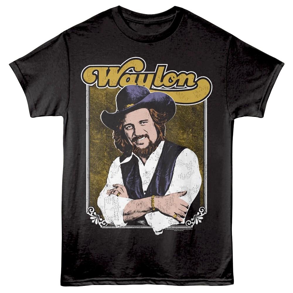 Waylon Jennings Vintage Portrait Men T Shirt S