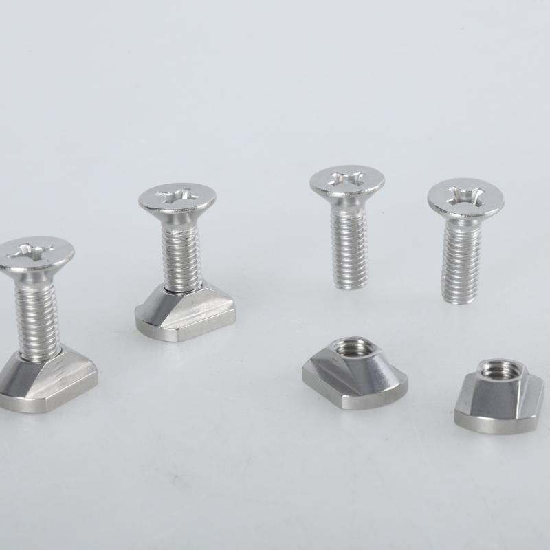 4Pcs Hydrofoil Mounting T Nut Replacement 8mm/6mm Mounting T-Nut And Screws Outdoors Surfing Accessory Enduring