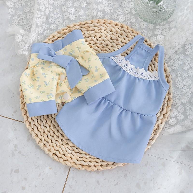 

Весна-лето, кукольный воротник, вышитая вишня, платье для щенка, юбка принцессы, ветряная кошка, платье для двуногой собаки XXL