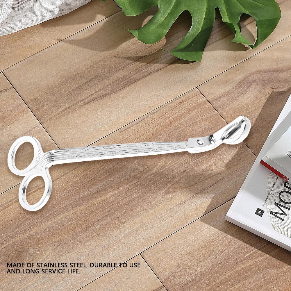Semicircular Plating Stainless Steel Candle Heart Clip Wick Trimmer Scissors Tool(black)