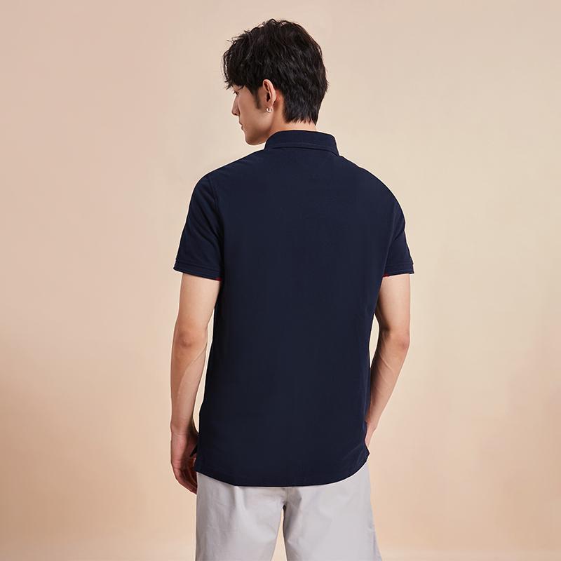 Tommy Hilfiger Cotton Classic Logo Jacquard Trim Short Sleeve Polo Shirt Men Tops MW0MW30774DW5