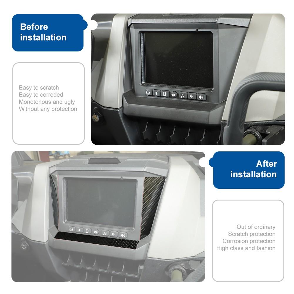 3Pc Navigation Screen Frame Trim Decal Cover for Polaris RZR PRO XP UItimate 21+