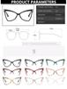 Cat Eye Oversized Glasses Frame TR90 Lightweight Fashion Butterfly Computer Glasses Triangle Eyewear for Women