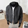 Men's Trendy Retro Workwear Faux Two-Piece Hooded Leather Jacket for Spring/Autumn 2026