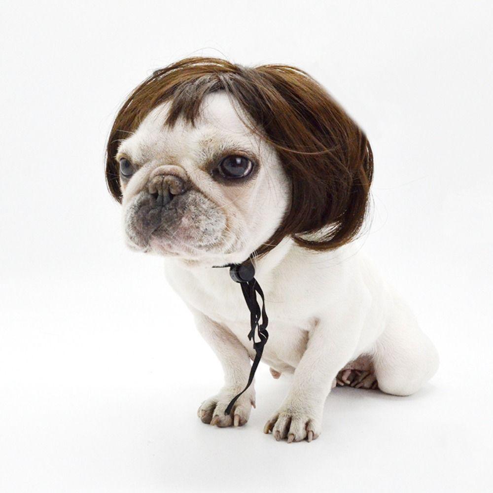 Cute Pet Wigs Cosplay Props Prank Pet Supplies DIY Dog Cat Cross-Dressing Hair  Gift