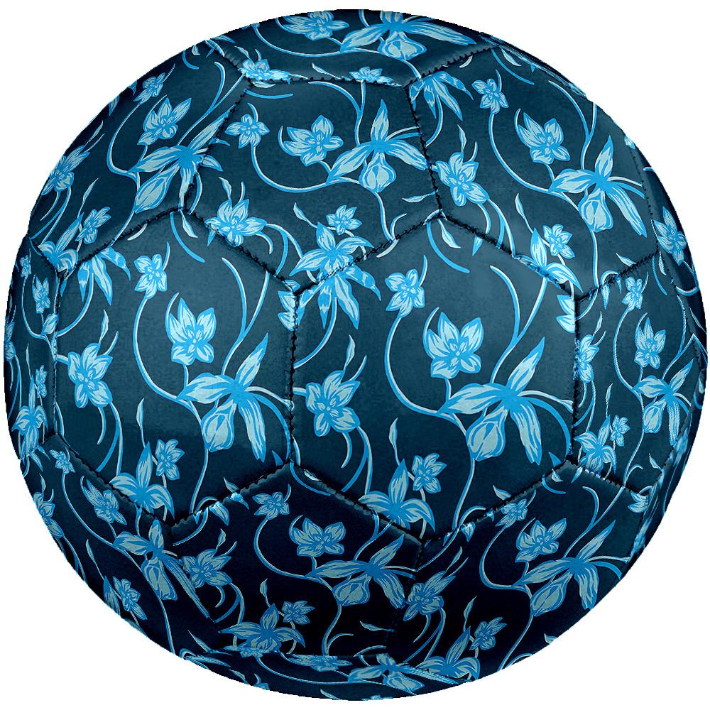 1PC Blue Floral Soccer Ball Size 5 Football Machine Sewn Indoor/Outdoor Universal Football Gift W43