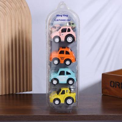 4 ks Mini modely áut Hračky Simulácia Stiahni a choď Hračka Auto Kreslené Posuvné Zotrvačné Vozidlo Hračky Pre Deti Narodeninové Darčeky