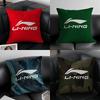 Classic Sports Prints Li-Ning-A Pillow Case Anti-dustmite Pillowcase Invisible Zipper Silky Short Plush Sofa Cushion Cover