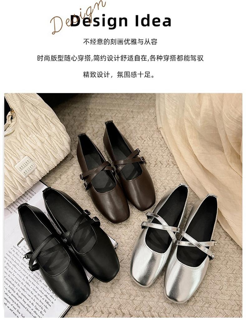 New ballet shoes for women wearing Mary Jane flat bottomed shallow mouth single shoes