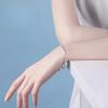 1PC Silver Love Four-leaf Clover Bracelet Female Versatile Niche Antique Style