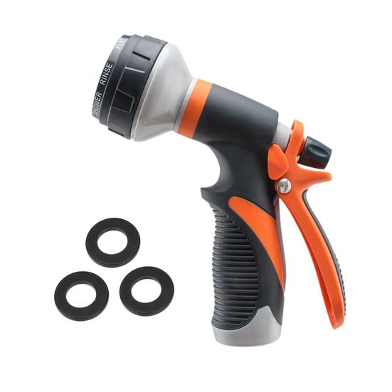 Garden Hose Nozzle, High Pressure Hose Nozzle, Heavy Duty Hand Sprayer, Adjustable Nozzle for Plants Watering Car Washing Sidewalk Cleaning