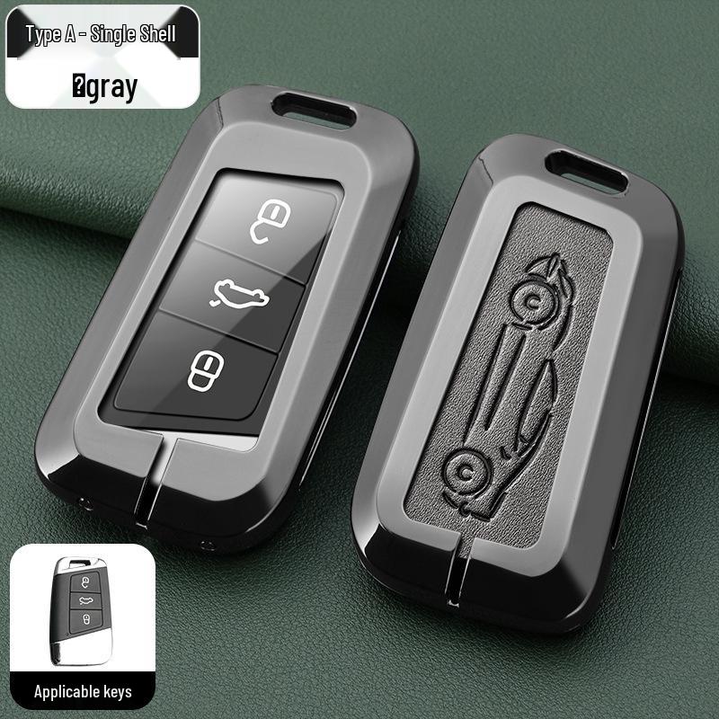 Metal Key Shell for Volkswagen Models: New Sagitar, Lavida Plus, Tayron, Tuon, Tiguan L, Bora, Magotan